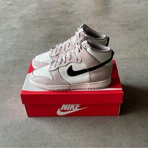 Nike Dunk Highs Fossil Stone Pale Pink Classic Sneakers Womens Size 9